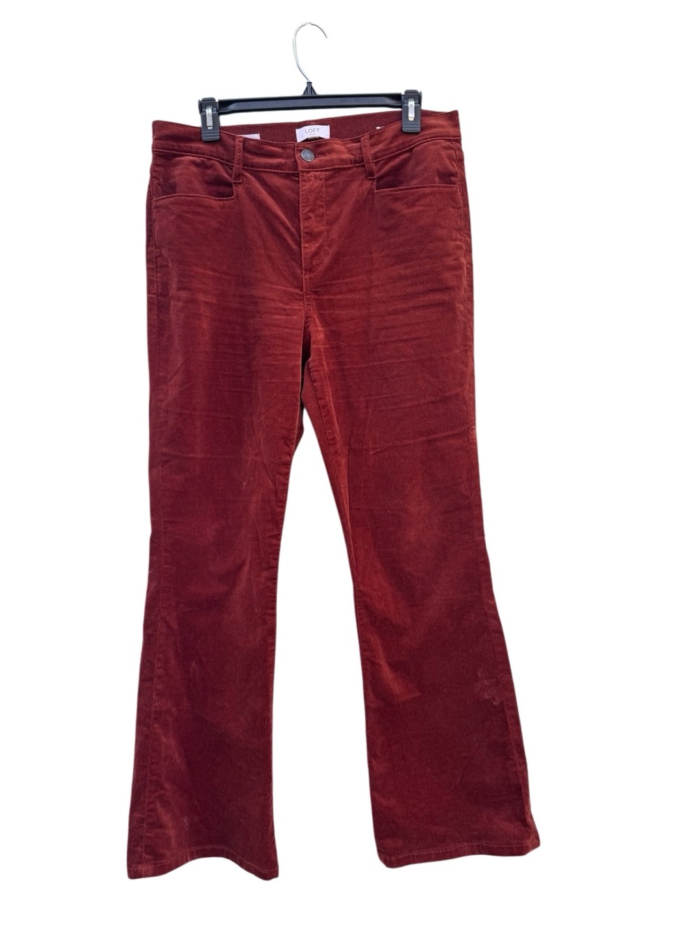 LOFT Women's Boot Cut Corduroy Pants in Rust Brown Size 10